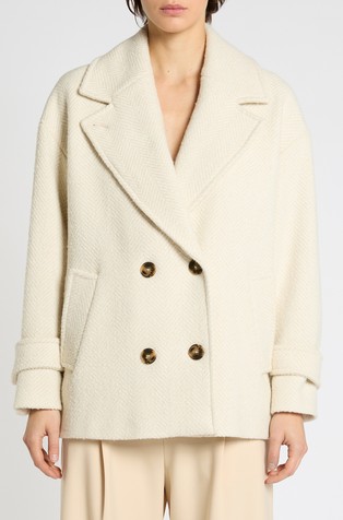 Double-breasted jacket in wool blend
