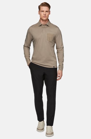 BOGGI MILANO Stretch nylon trousers Black 3