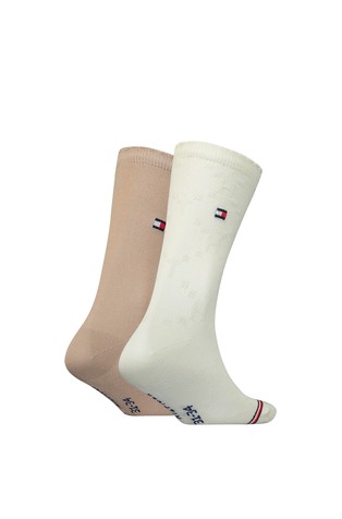 TOMMY HILFIGER 2-Pack Kids' Lyocell Blend Socks Multi Beige 2