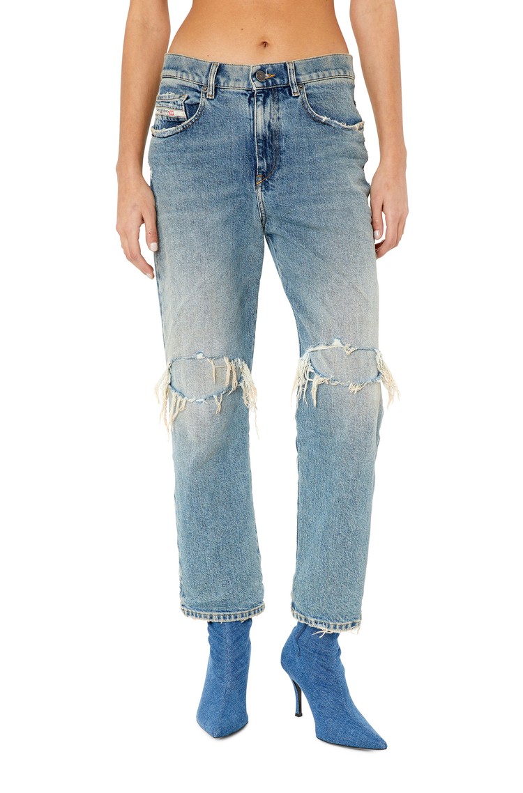 DIESEL Boyfriend jeans hlače - 2016 D-AIR 007M8 Modra - Medium Blue 