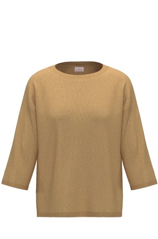 Loose viscose-blend knit jumper