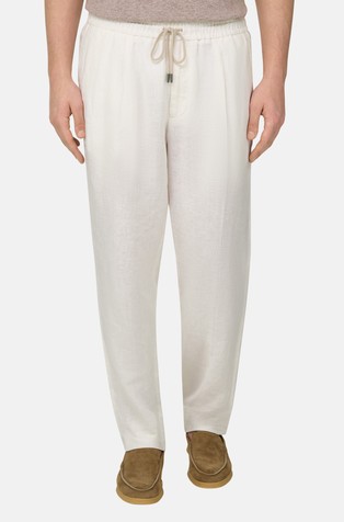 City lanene hlače z elastičnim pasom