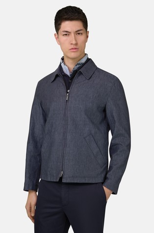 Lanena srajčna jakna