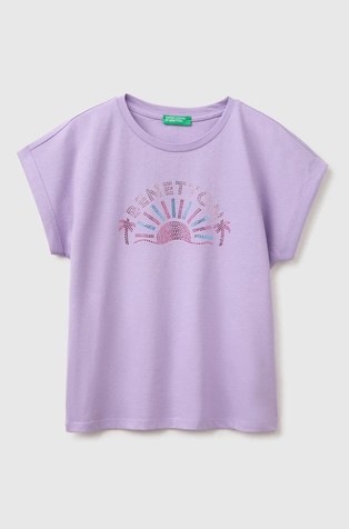T-shirt with rhinestones