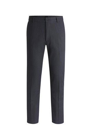 Regular-fit trousers in micro-patterned stretch cotton