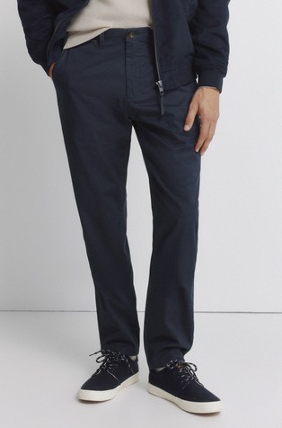 Micro-printed slim fit chinos