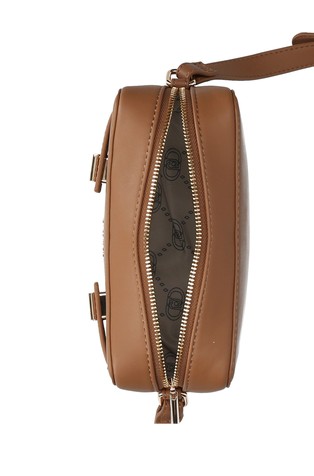 LIU JO Faux-leather crossbody bag Brown 4