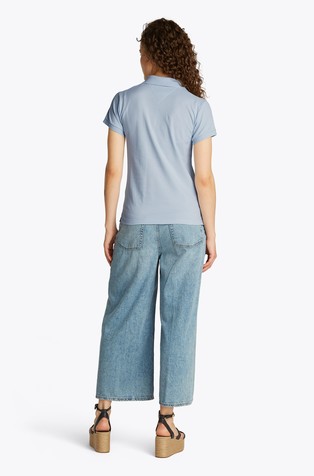 TOMMY HILFIGER Slim fit polo majica z logotipom Modra - Blue 2