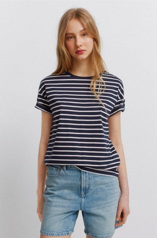 Striped short sleeve T-shirt