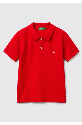 Short sleeve polo in pure cotton