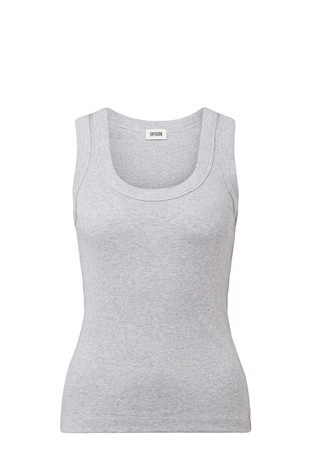 Ribbed cotton vest top