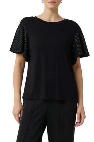 Majica z bleščicami na kratkih rokavih