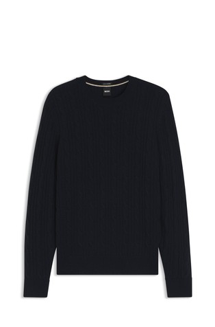Cable-knit sweater in wool and cashmere