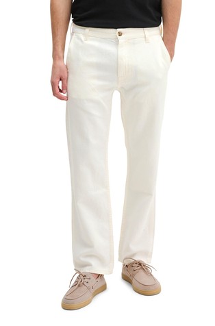 Ravne jeans hlače iz organskega bombaža in lana