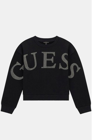 Large rhinestoned logo active sweatshirt