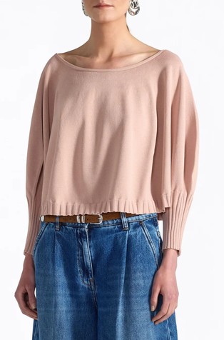 Jumper with batwing sleeves