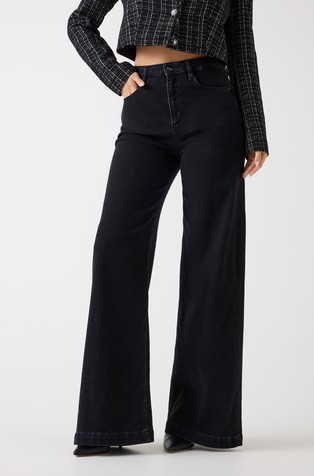 High-rise wide leg jeans