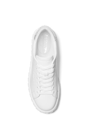 MICHAEL KORS Grove Embellished Leather Sneaker White 4