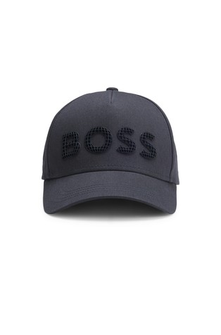 Cotton-twill cap with structured logo