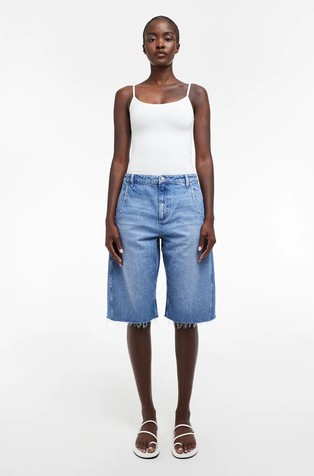 TSJOA denim barrel shorts