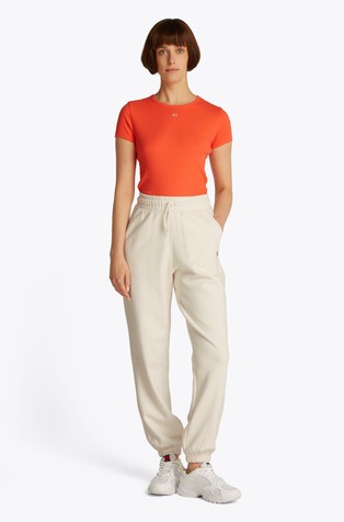 TOMMY HILFIGER Logo Embroidery Sweatpants Light Beige 3