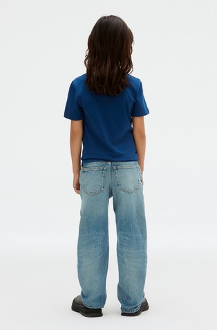 CALVIN KLEIN Regular cotton logo T-shirt Blue 2