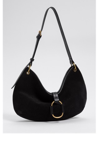 Suede hobo bag