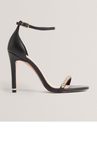 Crystal Strap Heel Sandal