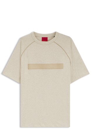 Relaxed-fit cotton T-shirt with logo trim