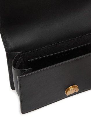 PINKO Love Bag small crossbody bag in leather with straps Black 3