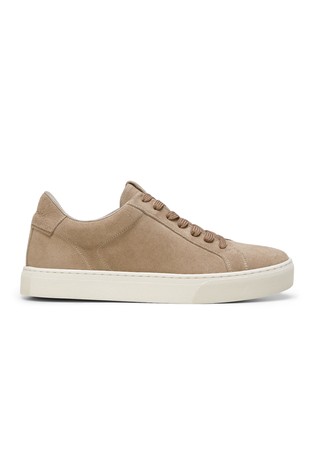 Cup sole sneaker made from suede