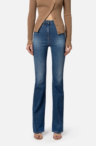ELISABETTA FRANCHI Slim fit jeans with high waist Blue 1