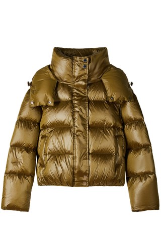 Puffer down jacket with detachable hood