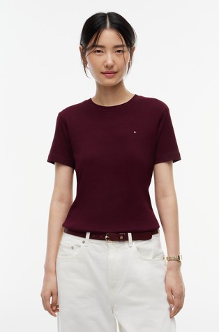 Slim fit majica s kratkimi rokavi