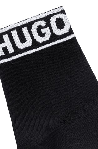 HUGO BOSS Two-pack of ankle socks in a cotton blend Black 3