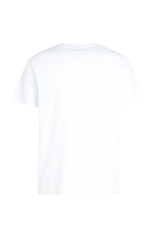 CALVIN KLEIN Bombažna majica s kratkimi rokavi in potiskom Bela - White 6