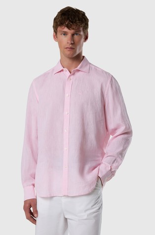 Long-sleeved linen shirt