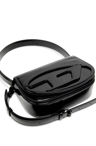 DIESEL 1DR shoulder bag in mirrored leather Black 4