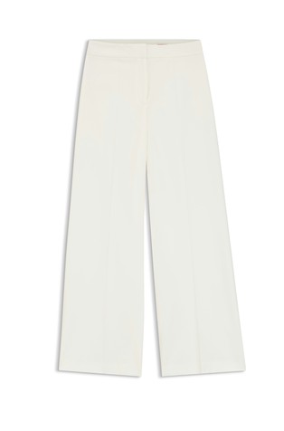 Wide-leg trousers in stretch fabric