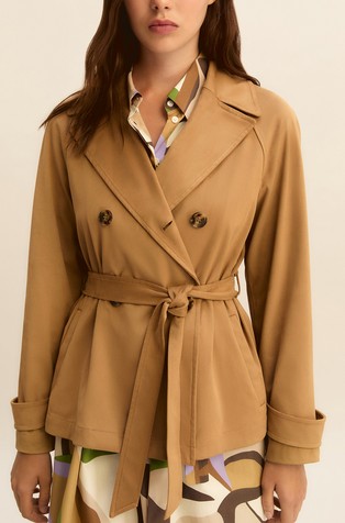 Double-breasted jersey coat-jacket