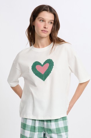 Parisia short-sleeved cotton pyjama T-shirt