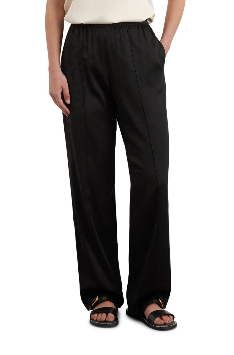 MARC O'POLO Relaxed fit satin trousers made of stretch viscose Black 