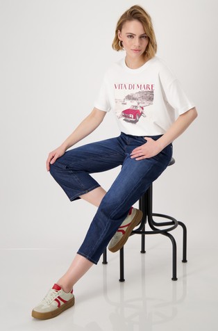 MONARI Cropped cotton-lyocell trousers Jeans 4