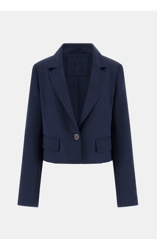 Cropped suknjič z enorednim zapenjanjem