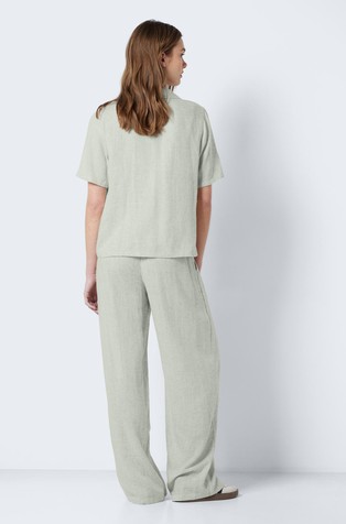 NOISY MAY NMLEILANI linen blend blouse Desert Sage 2