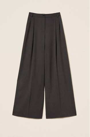 Palazzo trousers with pleats