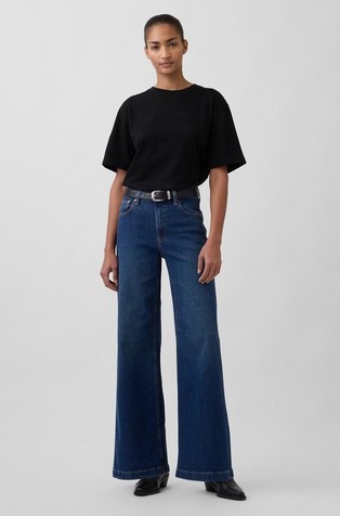 Ženske Wide Leg jeans hlače z visokim pasom