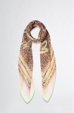 Animal-print foulard