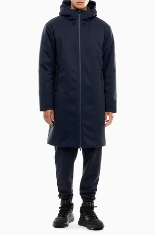 Water-repellent coat regular fit padded parka in technical fabric
