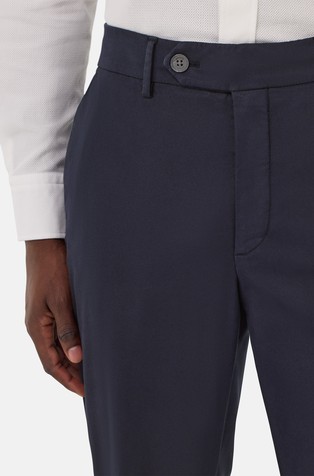 BOGGI MILANO Stretch Cotton / Tencel Trousers Navy 3